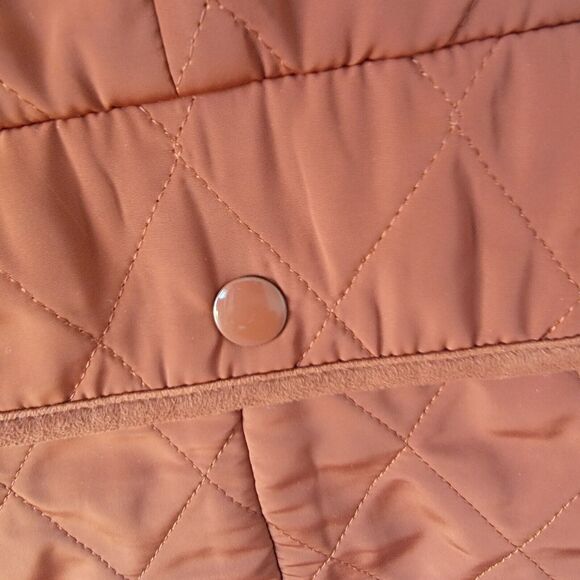 Talbots vest womens size 2x burnt orange rust with snap button front  poketed - Picture 5 of 9
